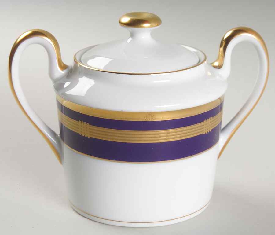 Gaudron Lapis Blue Sugar Bowl & Lid by Christian Dior-1