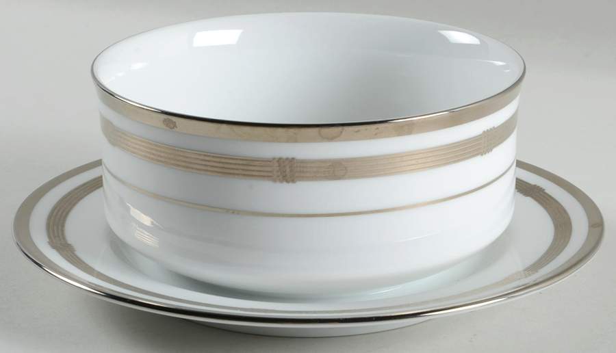 Gaudron Platinum Gravy Boat with Attached Underplate by Christian Dior-1