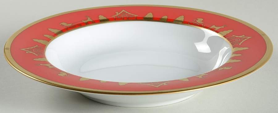 Joyieux Noel Large Rim Soup Bowl by Christian Dior-1