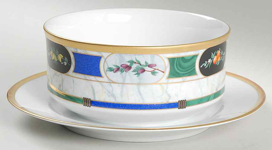Les Saisons Gravy Boat with Attached Underplate by Christian Dior-1