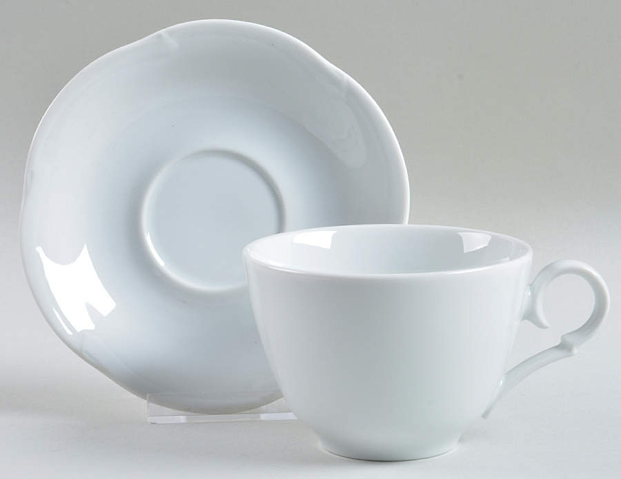Provence Blanc Flat Cup & Saucer Set by Christian Dior-1