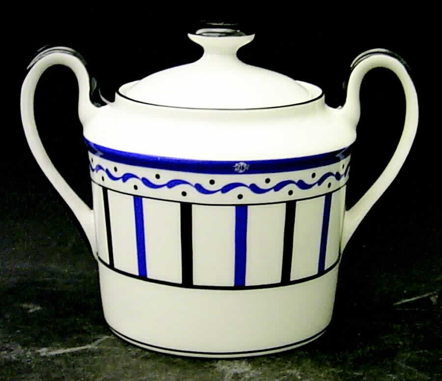 Rayure 55 Sugar Bowl & Lid by Christian Dior-1