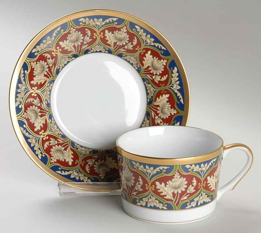 Tabriz Flat Cup & Saucer Set by Christian Dior-1