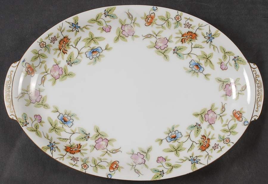 Fantasia (No Center Design) 12" Oval Serving Platter by Cherry China (Japan)-1