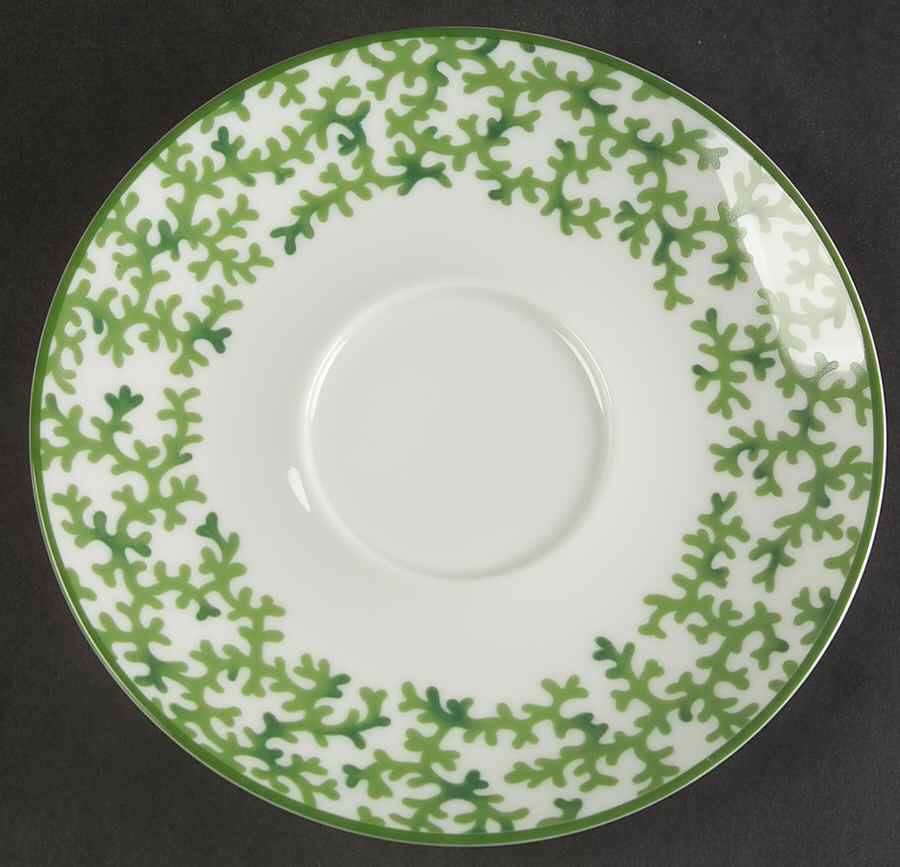 Atoll Green Saucer for Breakfast Cup by Charles Field Haviland-1