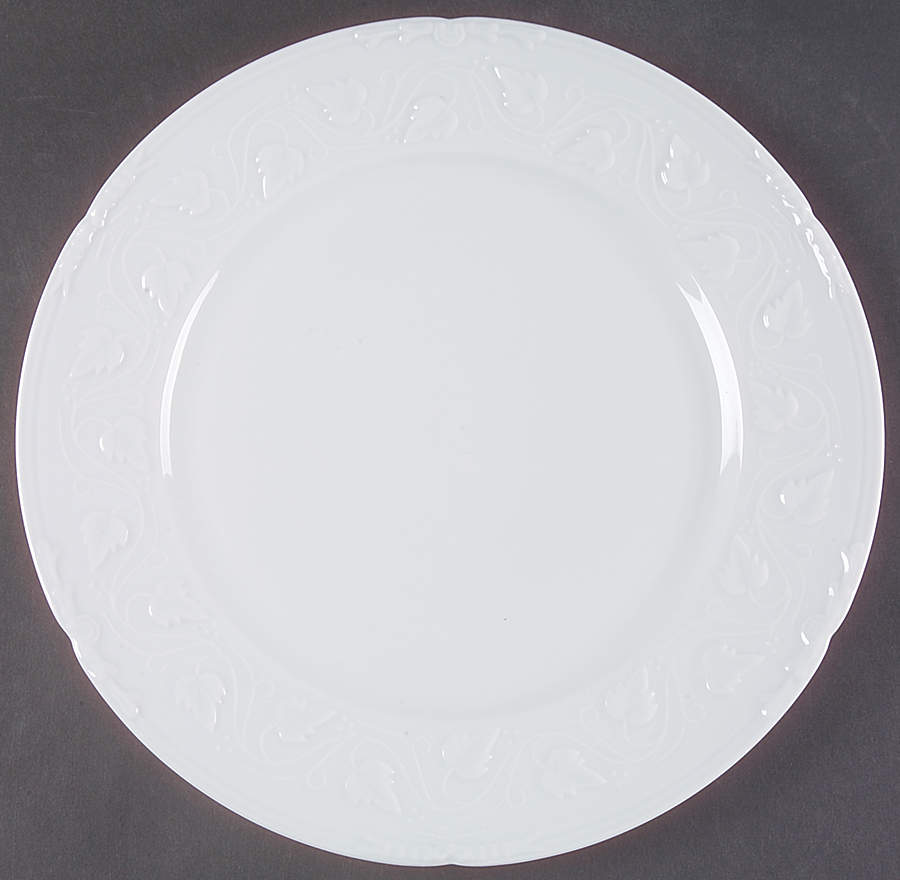 Imperatrice All White Service Plate (Charger) by Charles Field Haviland-1