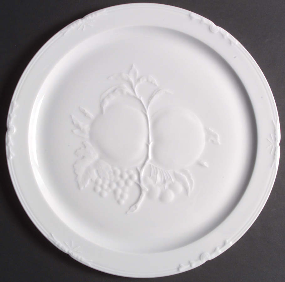 Imperatrice All White Cake Plate by Charles Field Haviland-1
