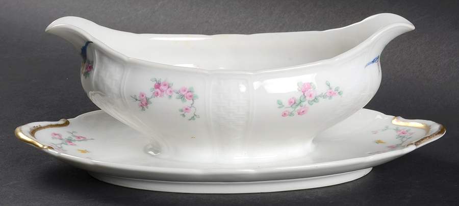 Schleiger 1328 Gravy Boat with Attached Underplate by Charles Field Haviland-1