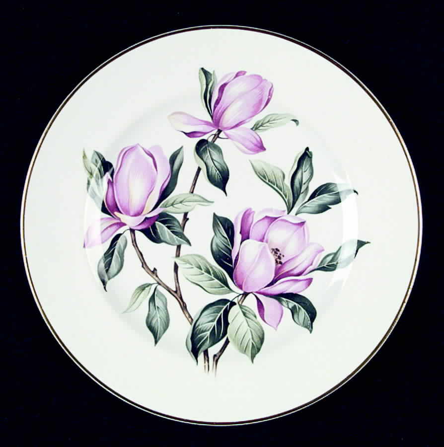 Pink Magnolia Dinner Plate by Charm House-1