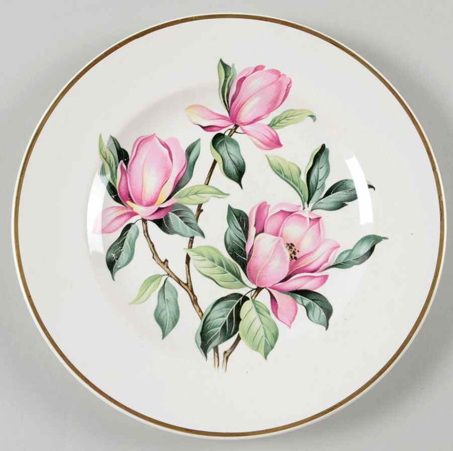 Pink Magnolia Salad Plate by Charm House-1