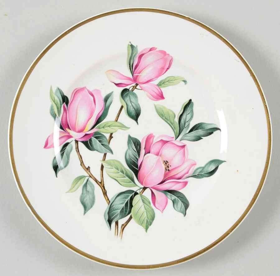 Pink Magnolia Bread & Butter Plate by Charm House-1