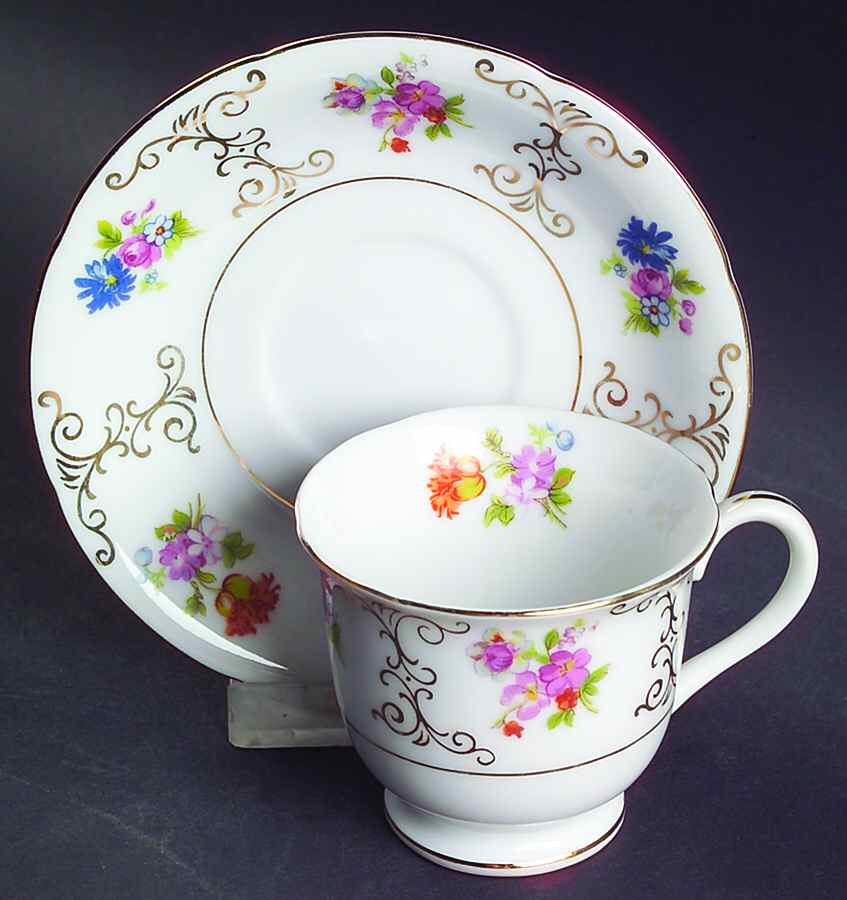 CHK1 Footed Demitasse Cup & Saucer Set by Chikaramachi (Japan)-1
