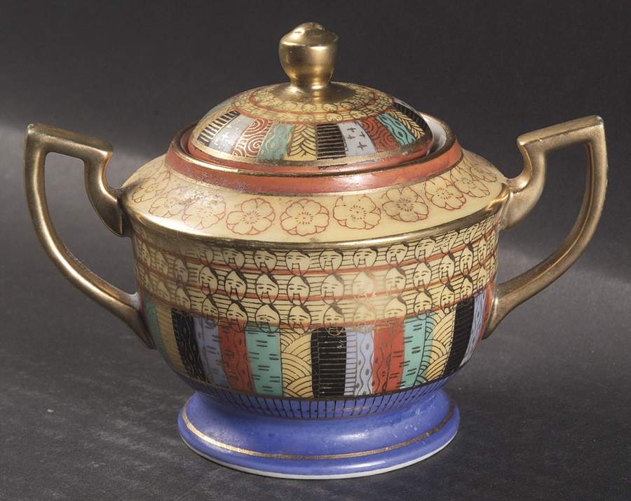 Thousand Faces Sugar Bowl & Lid by Chikaramachi (Japan)-1