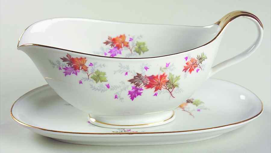 Indian Summer Gravy Boat & Underplate/Relish by Chalfonte-1