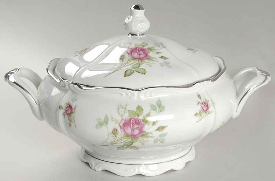 Rose Round Covered Vegetable by Chalfonte-1