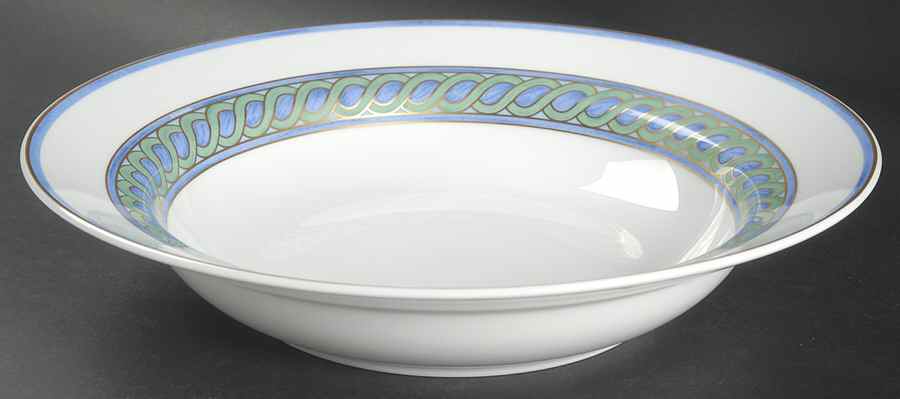 Torsade Bleu 11" Round Vegetable Bowl by Christofle-1