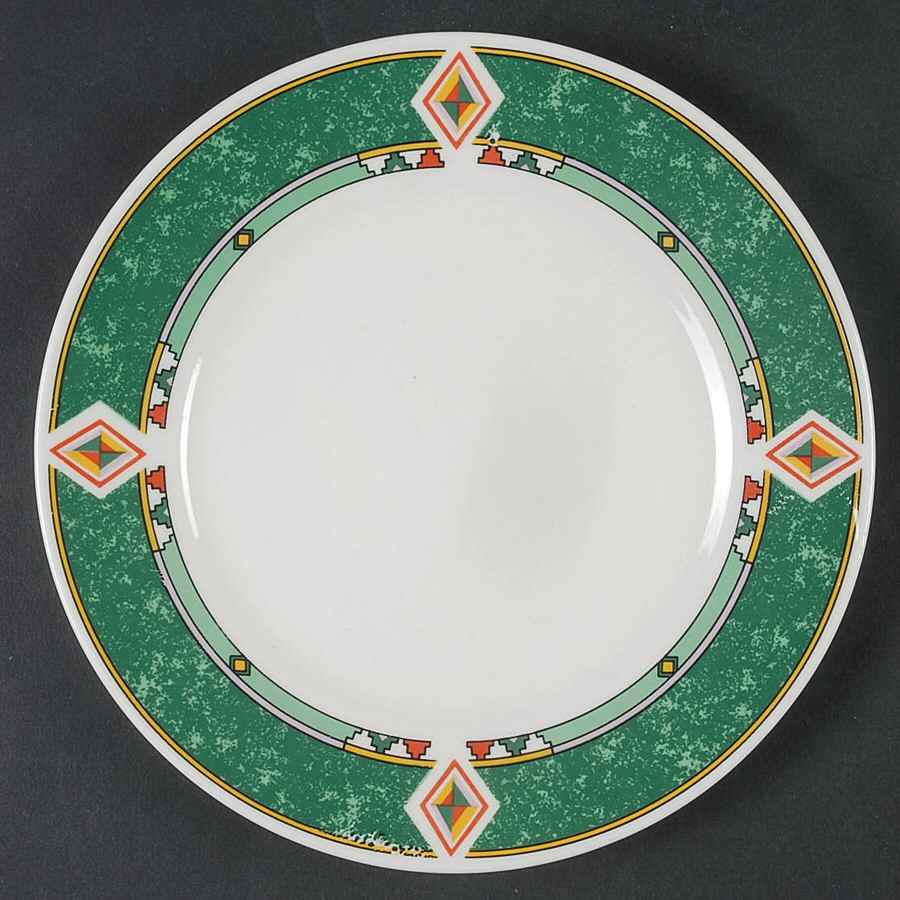 Emerald (Green Band Salad Plate by China Pearl-1