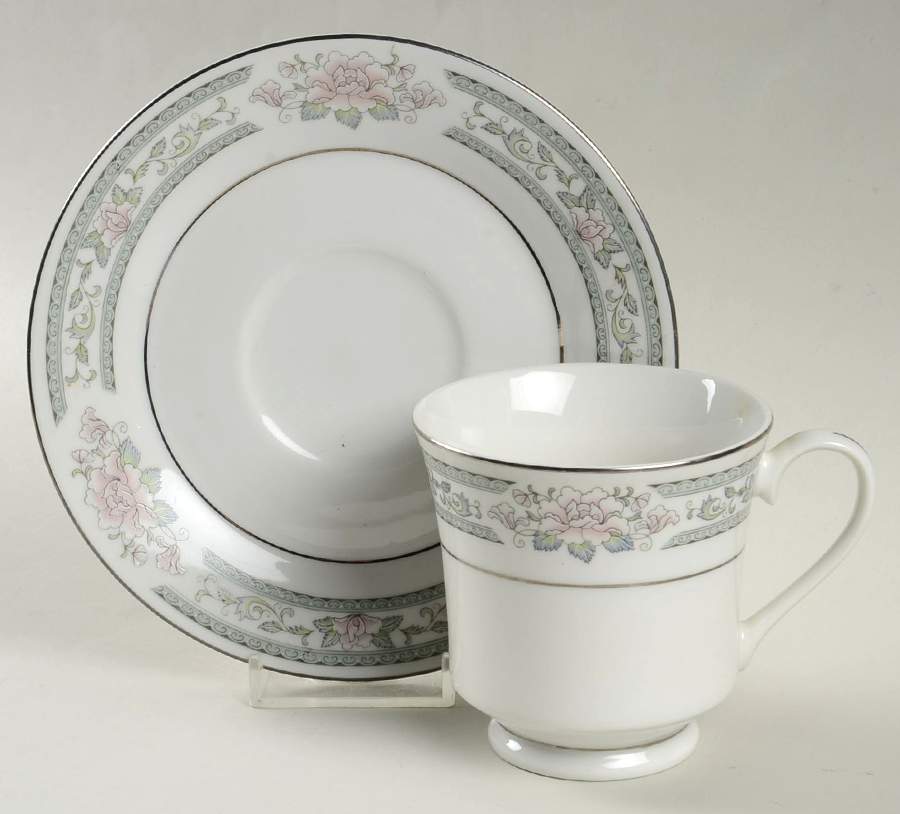 Grace Footed Cup & Saucer Set by China Pearl-1