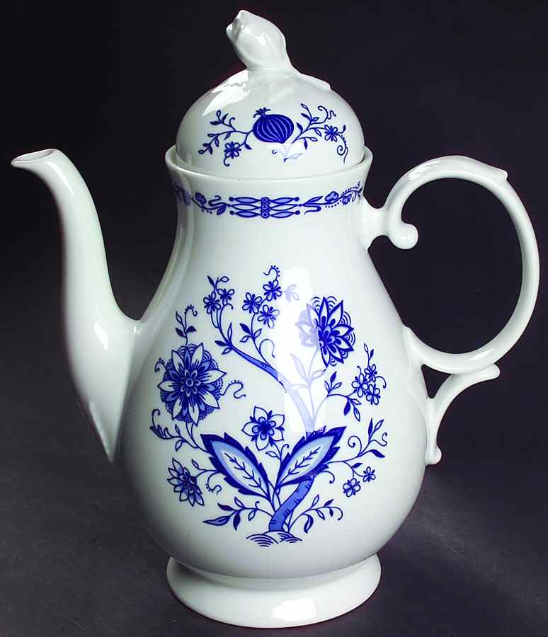 Dresden Classics Blue Coffee Pot & Lid by Christina-1