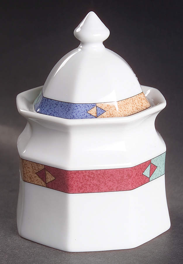 Diamond Optic Sugar Bowl & Lid by Christopher Stuart-1
