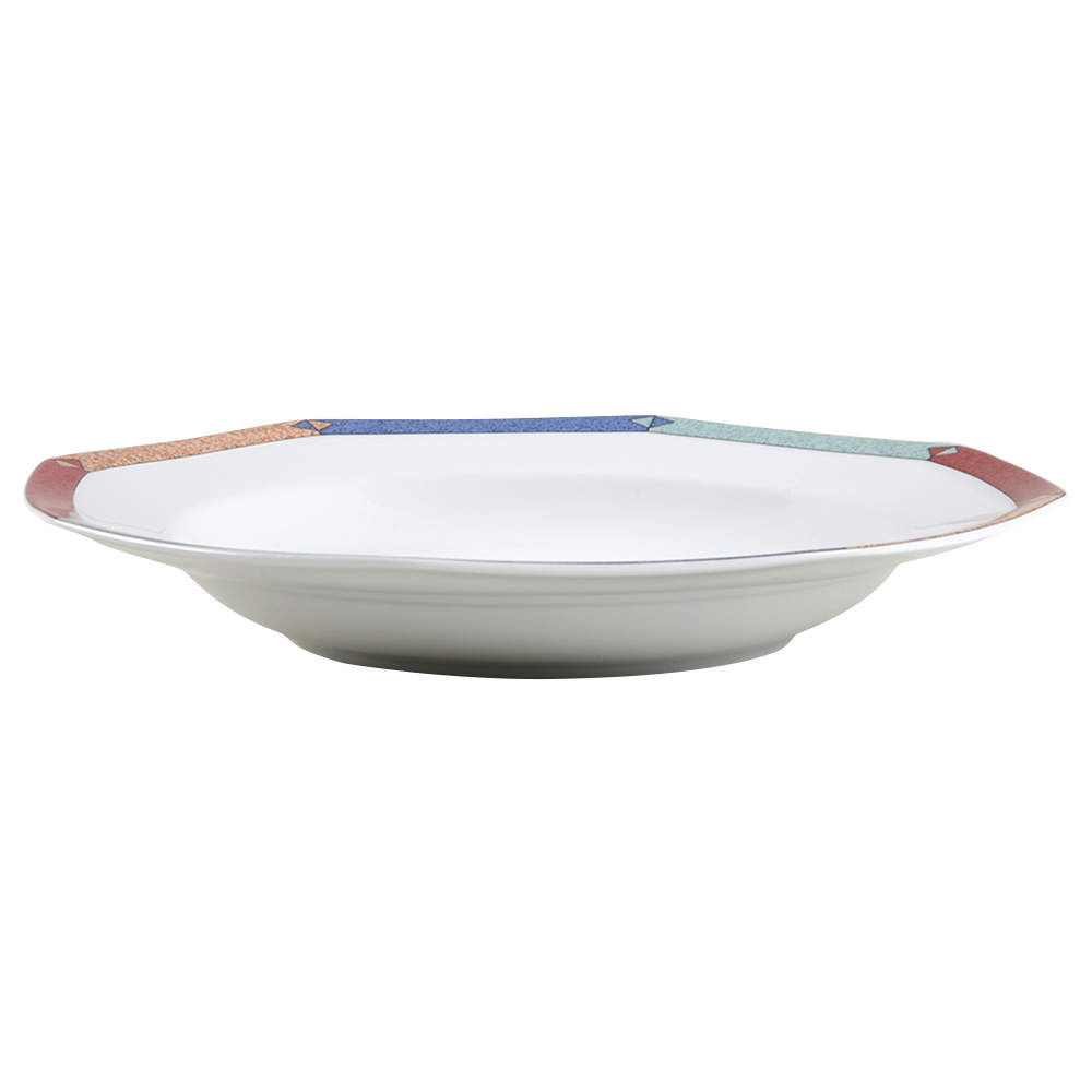 Diamond Optic Large Rim Soup Bowl by Christopher Stuart-1
