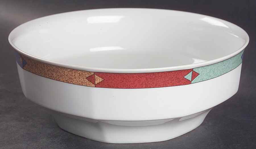 Diamond Optic 8" Round Vegetable Bowl by Christopher Stuart-1