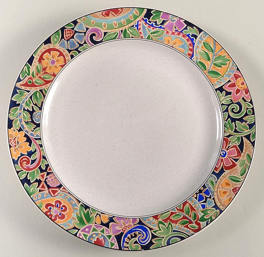 Paisley Mural Salad Plate by Christopher Stuart-1