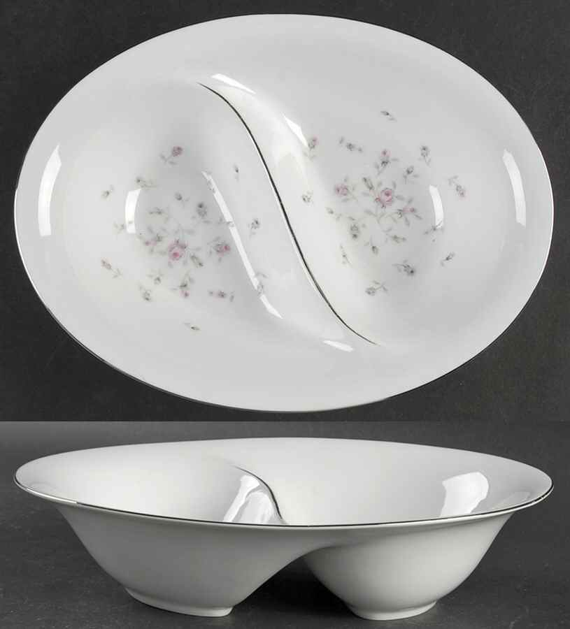 Boutique 10" Oval Divided Vegetable Bowl by James Chatelaine-1