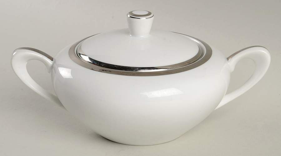 Moderne Sugar Bowl & Lid by James Chatelaine-1