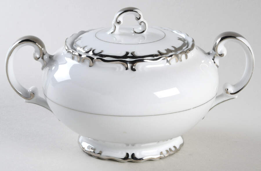 Silver Sharon Sugar Bowl & Lid by James Chatelaine-1