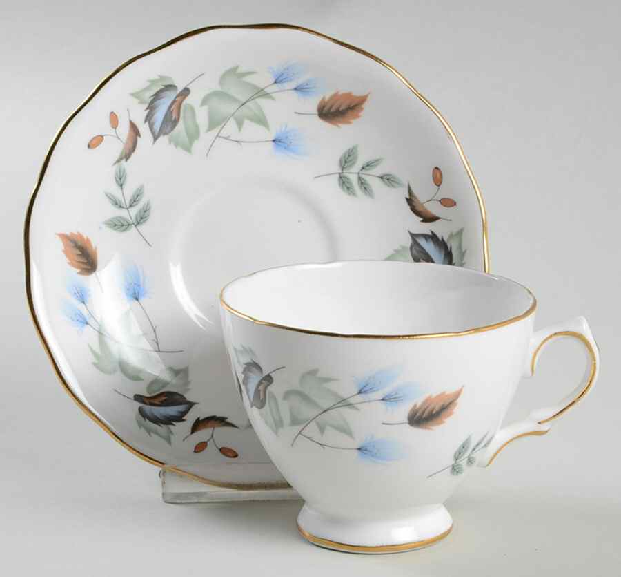 LINDEN Flat Cup & Saucer Set by Colclough-1