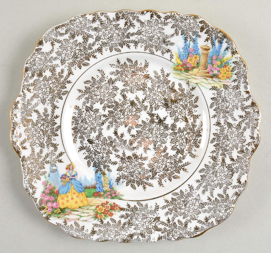 CLC10 Handled Cake Plate by Colclough-1