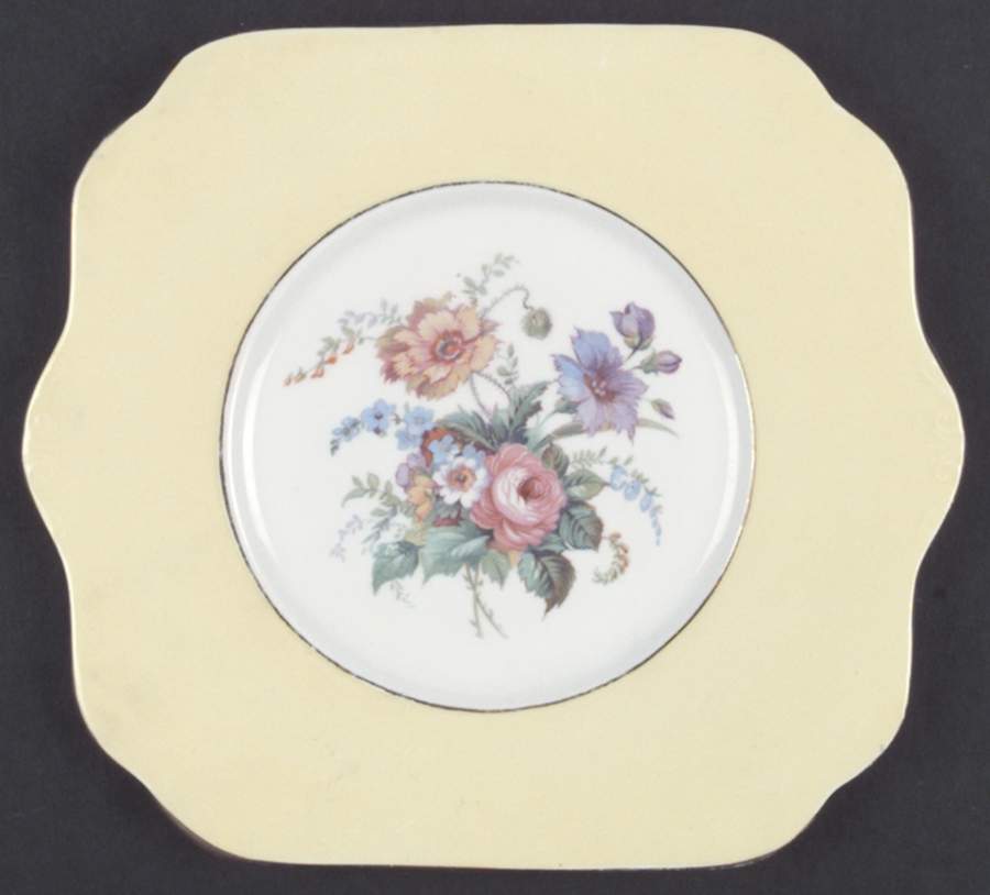 CLC93 Square Handled Cake Plate by Colclough-1