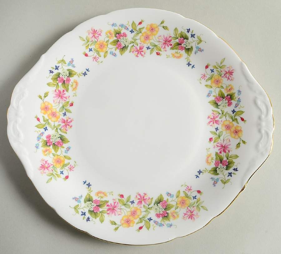 Hedgerow Handled Cake Plate by Colclough-1