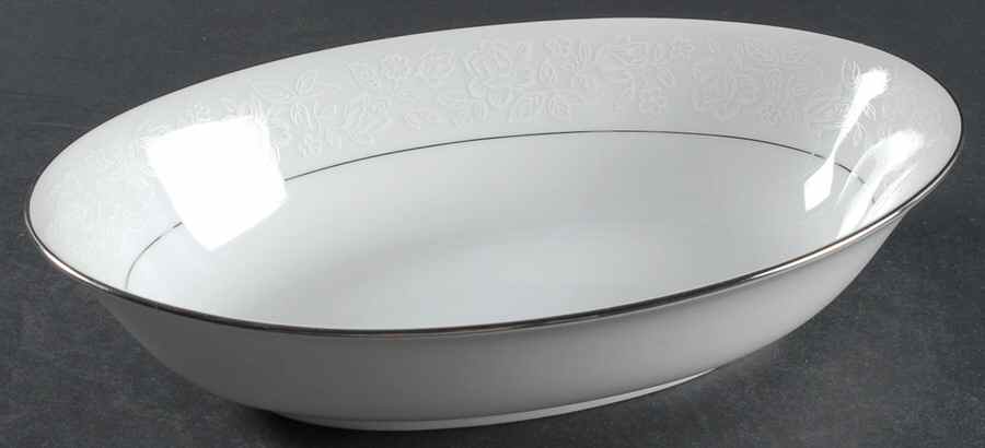 Victorian Rose 10" Oval Vegetable Bowl by Crown Lancaster-1
