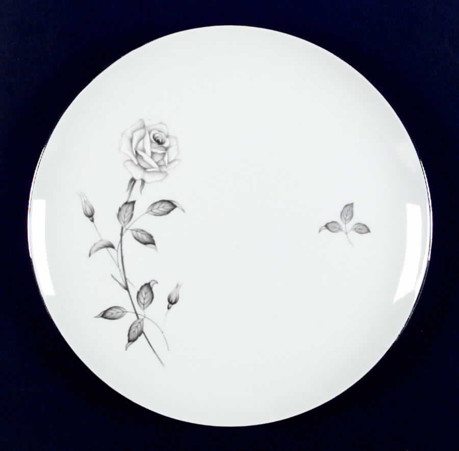 Silver Rose Dinner Plate by Creative Manor-1