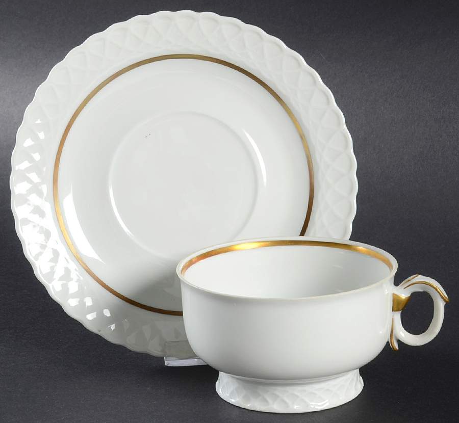 Arcades Footed Cup & Saucer Set by Compagnie Nationale-1