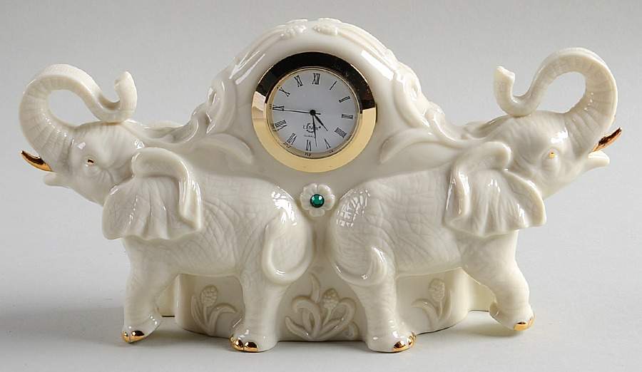 Jeweled Elephant Clock by Lenox-1