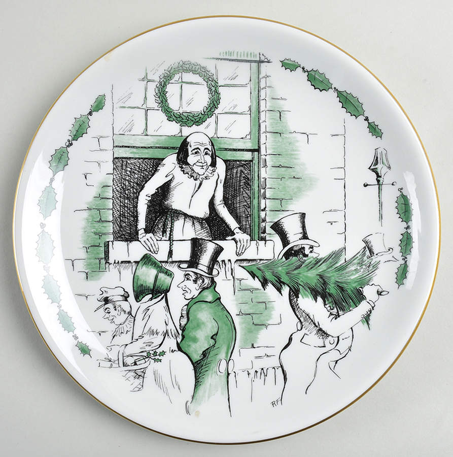 A Christmas Carol Dinner Plate by Shenango-1