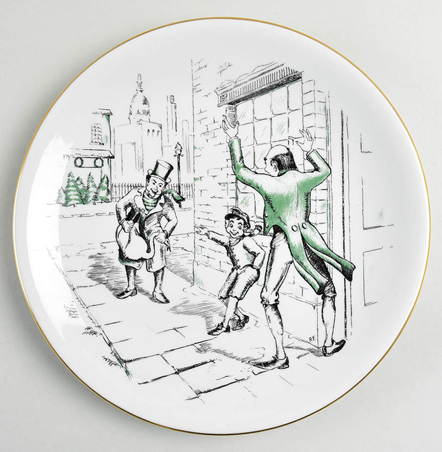 A Christmas Carol Dinner Plate by Shenango-1