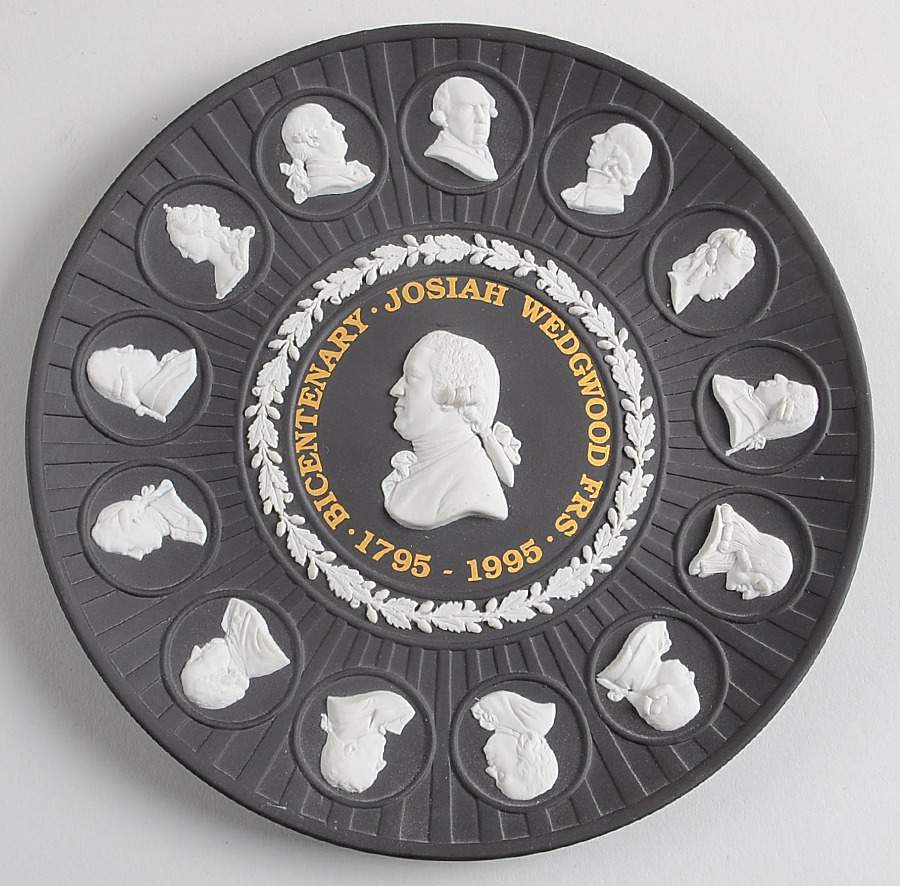 Cream Color on Black Jasperware Collector Plate by Wedgwood-1