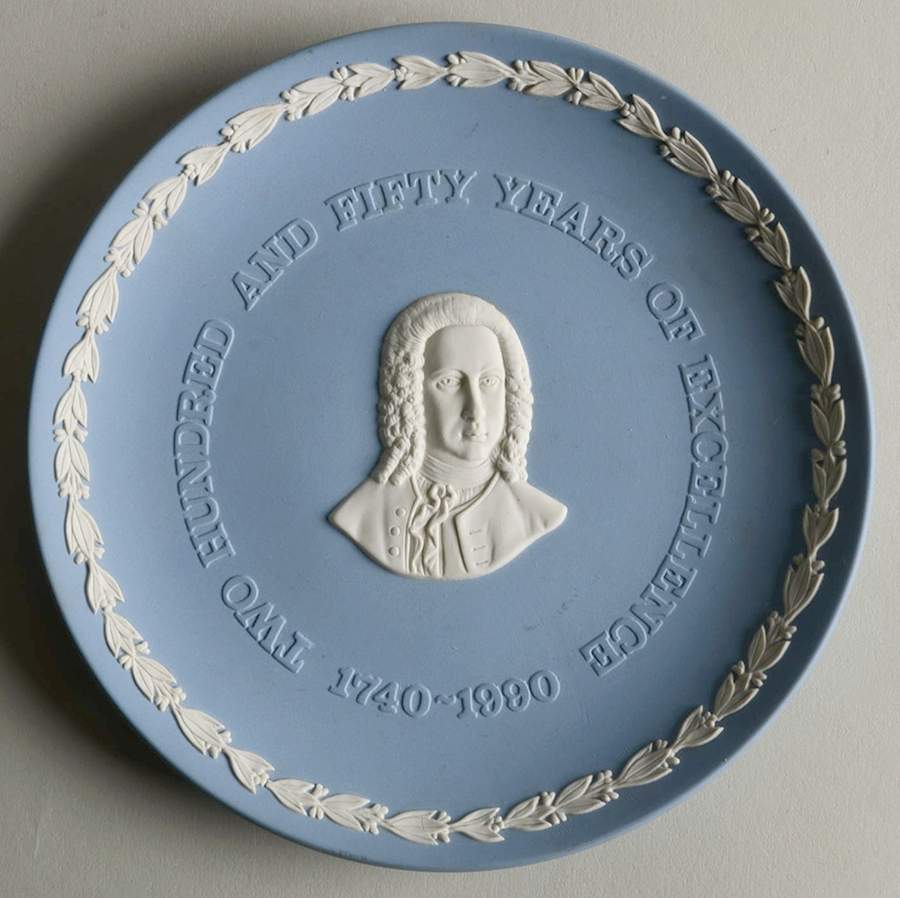 Cream Color on Lavender (Pale Blue) Jasperware Collector Plate by Wedgwood-1