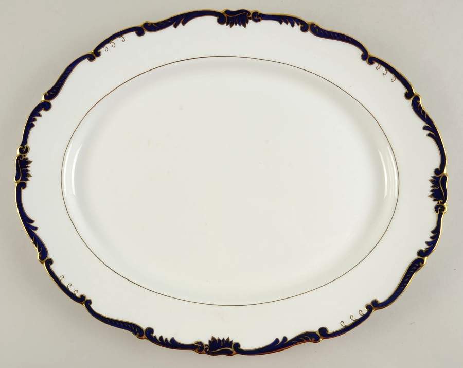 Admiral Cobalt Blue 17" Oval Serving Platter by Coalport-1
