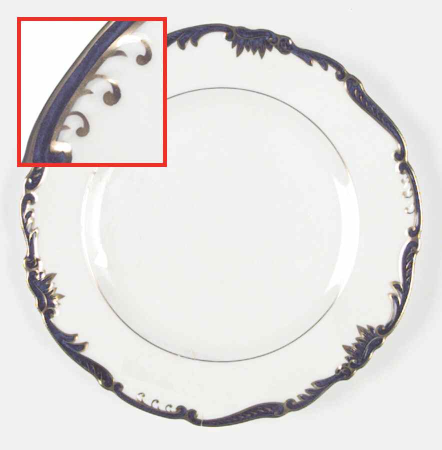 Admiral Cobalt Blue Dessert/Pie Plate by Coalport-1