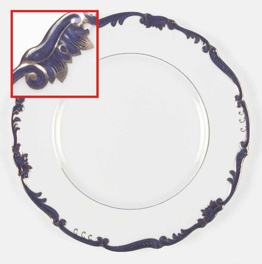 Admiral Cobalt Blue Dinner Plate by Coalport-1