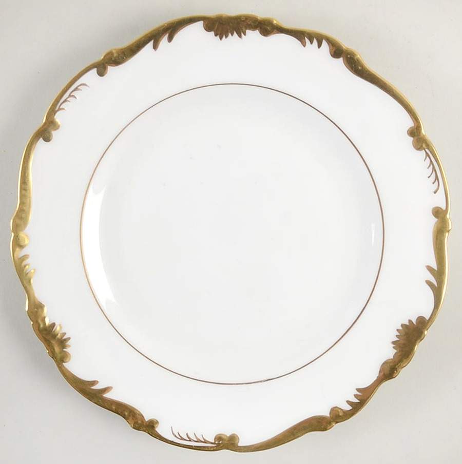Admiral White and Gold Salad Plate by Coalport-1