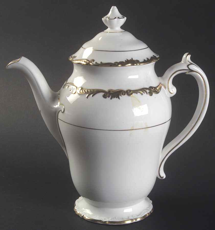 Admiral White and Gold Coffee Pot & Lid by Coalport-1
