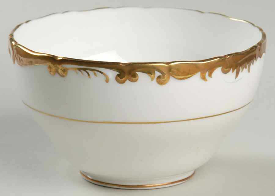 Admiral White and Gold Open Sugar Bowl by Coalport-1