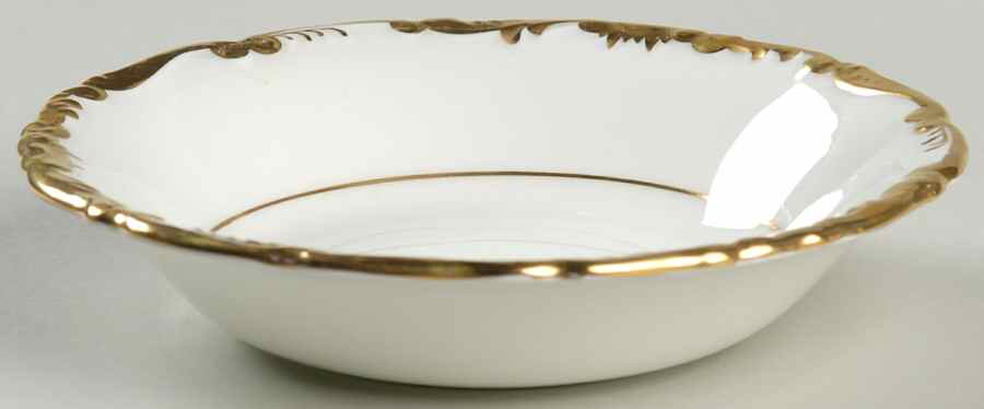 Admiral White and Gold Fruit/Dessert (Sauce) Bowl by Coalport-1