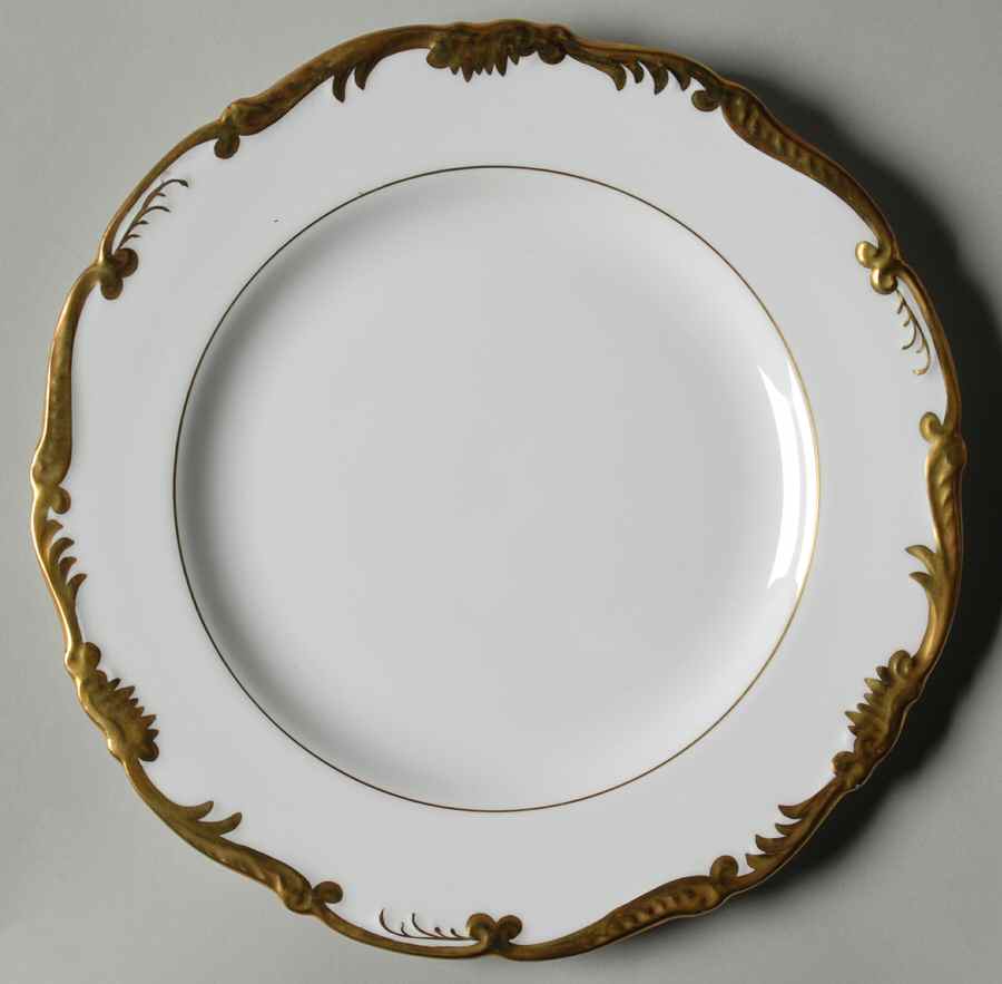 Admiral White and Gold Luncheon Plate by Coalport-1